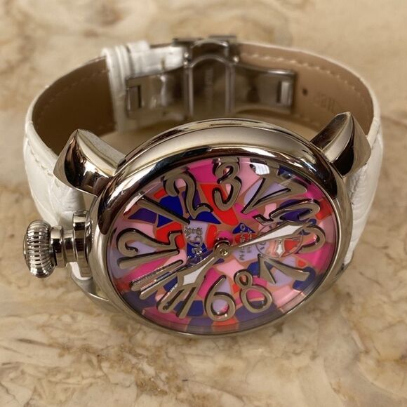 GaGà Milano Manuale 48mm Stainless Steel Multi Colour Rare Model Unisex - Picture 3 of 12